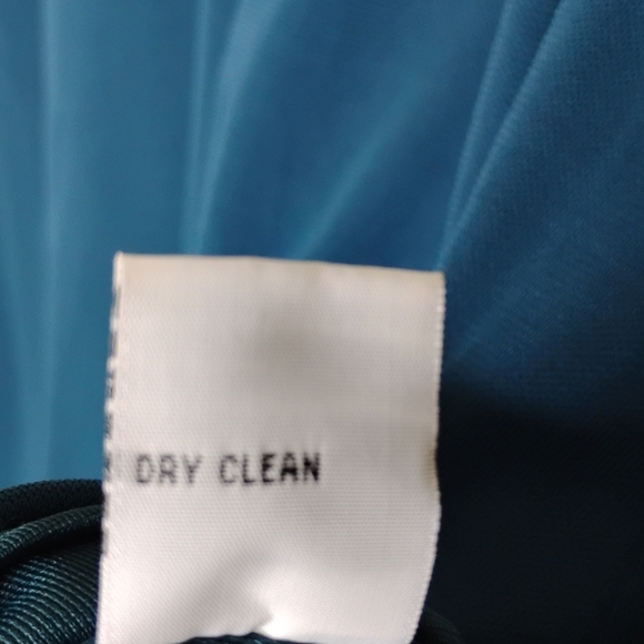 Vintage Talbots Teal Bow-Bust Midi Dress | Silk Bodice | Long Sleeve | 6P - Picture 9 of 9